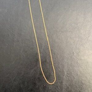 14K Polished gold chain-About 18" long-"S" link